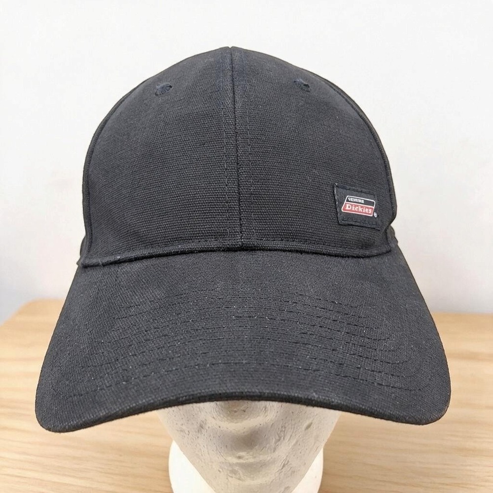 Genuine Dickies Cotton Canvas 6-Panel Baseball Cap GH100BK Black Snapback Hat OS